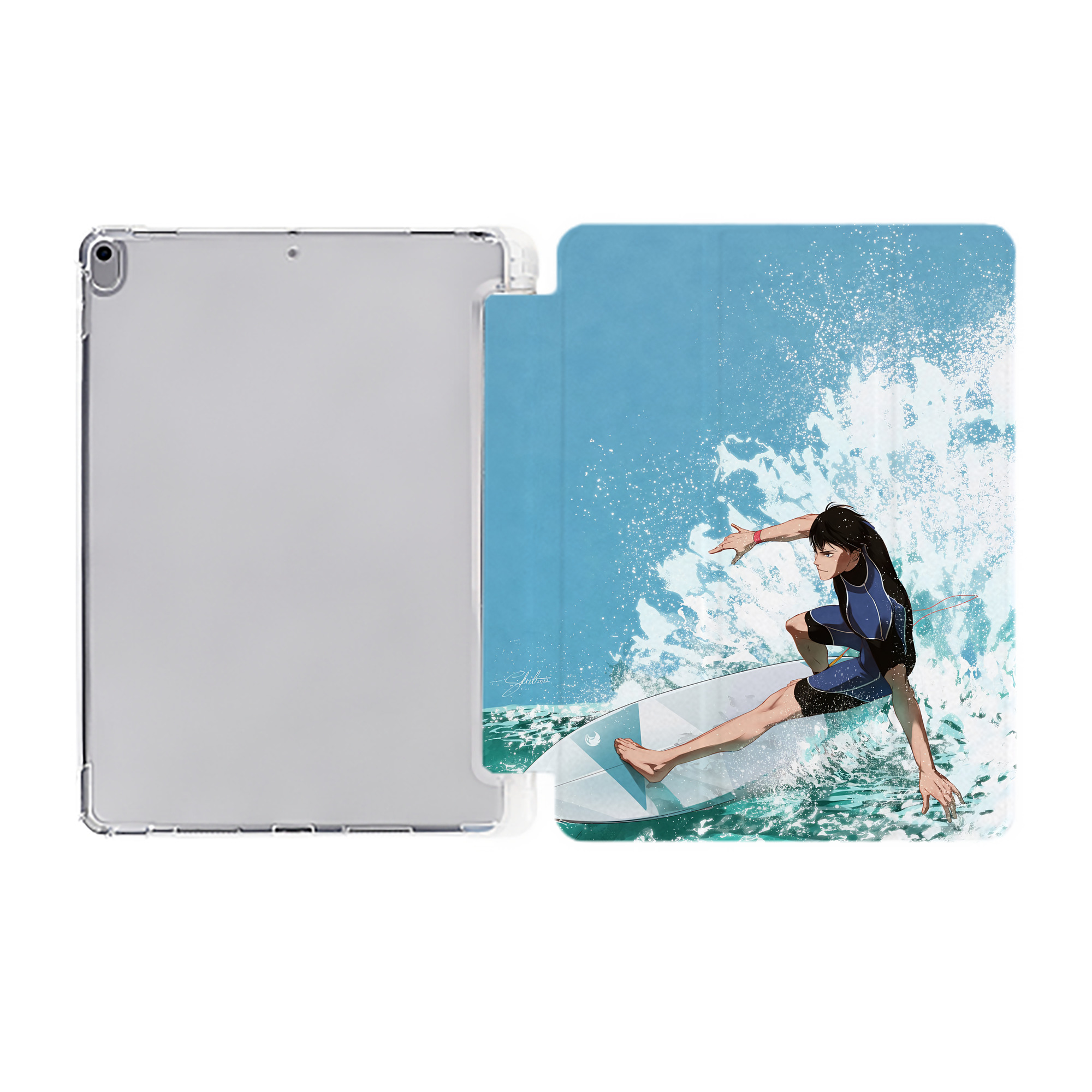 （画像用） ハイキュー!! Haikyu!! IPad ケース ペン収納付き 三つ折りスタンド PUレザー×シリコン 対応機種9.5/10.5/10.9インチ